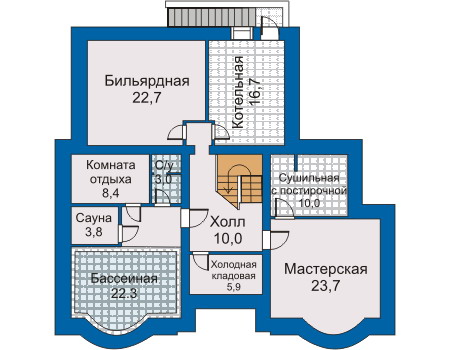 Проект 30-24. План цокольного этажа